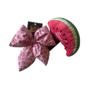 NWT-JUICY COUTURE-BUNDLE OF TWO SQUEAKY DOG TOYS